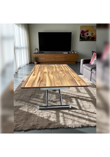 Ortadan Açılır Akıllı Masa Üst Mdf Alt Ayak Krom