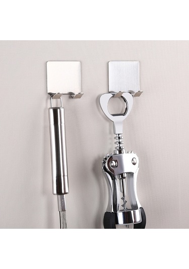 Fosenze Dayanıklı Paslanmaz Çelik Kanca - Güçlü Yapışkanlı 8'li Duvar Askısı, Banyo Ve Kapı İçin Pratik Çözüm Diğer