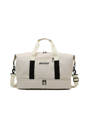 Seyahat Çantası Büyük Kapasiteli Biniş Çantası Islak Ve Kuru Ayrılmış Ayakkabı Çantası Beyaz Pirinç Beyaz