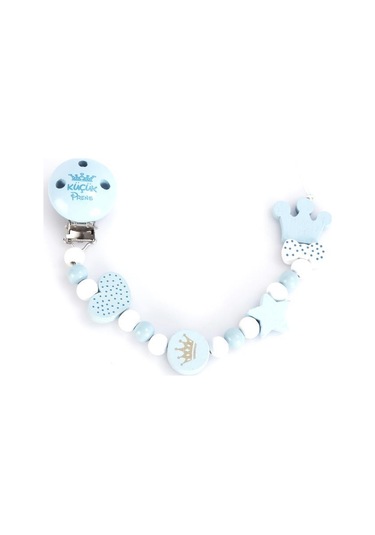 Isimsiz Emzik Zinciri - Emzik Askısı - Bebek Bez117 Mav Mavi