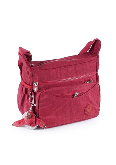 Krinkıl Çok Gözlü Çapraz Kol Ve Omuz Postacı Çantası Kırmızı 116e Kırmızı