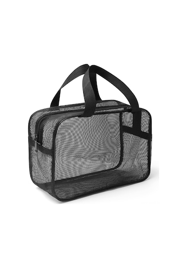 Ruicoo Büyük Boy Siyah Taşınabilir Banyo Ve Spor Gereçleri Çantası - Üniversite Yurdu, Odalar İçin Organize Edici Bakım Ve Spor Malzemeleri Çantası Siyah