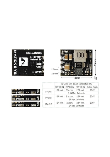 Matek Mikro Bec 6-60v To 5v/9v/12v-adj