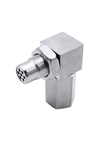 Jeemson Stainless Steel 90 Derece Oksijen Sensör Uzatıcı M18x1.5, Su Geçirmez, Korozyona Dayanıklı, Kolay Kurulum - Evrensel Araç Uyumlu