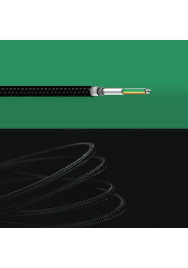 Geeroyoo Usb-c Hızlı Şarj Kablosu - Dayanıklı Örgü Tasarım, 100cm, Siyah - Samsung, Oneplus, Huawei Uyumlu