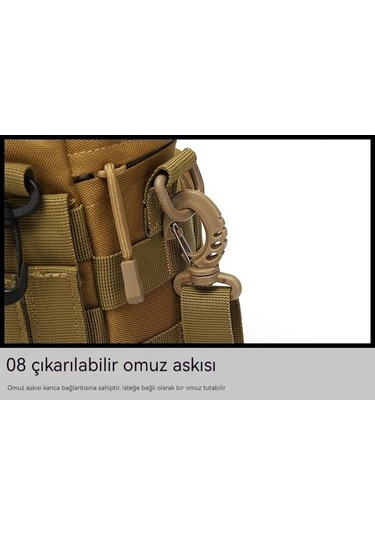Taktik Açık Seyahat Kamp Su Şişesi Çantası-kahverengi 02 Mq Kahverengi