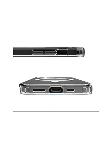 İphone Uyumlu 11 İçin Kılıf Kamera Korumalı Magsafe Wireless Şarj Özellikli Şeffaf Kılıf Şeffaf