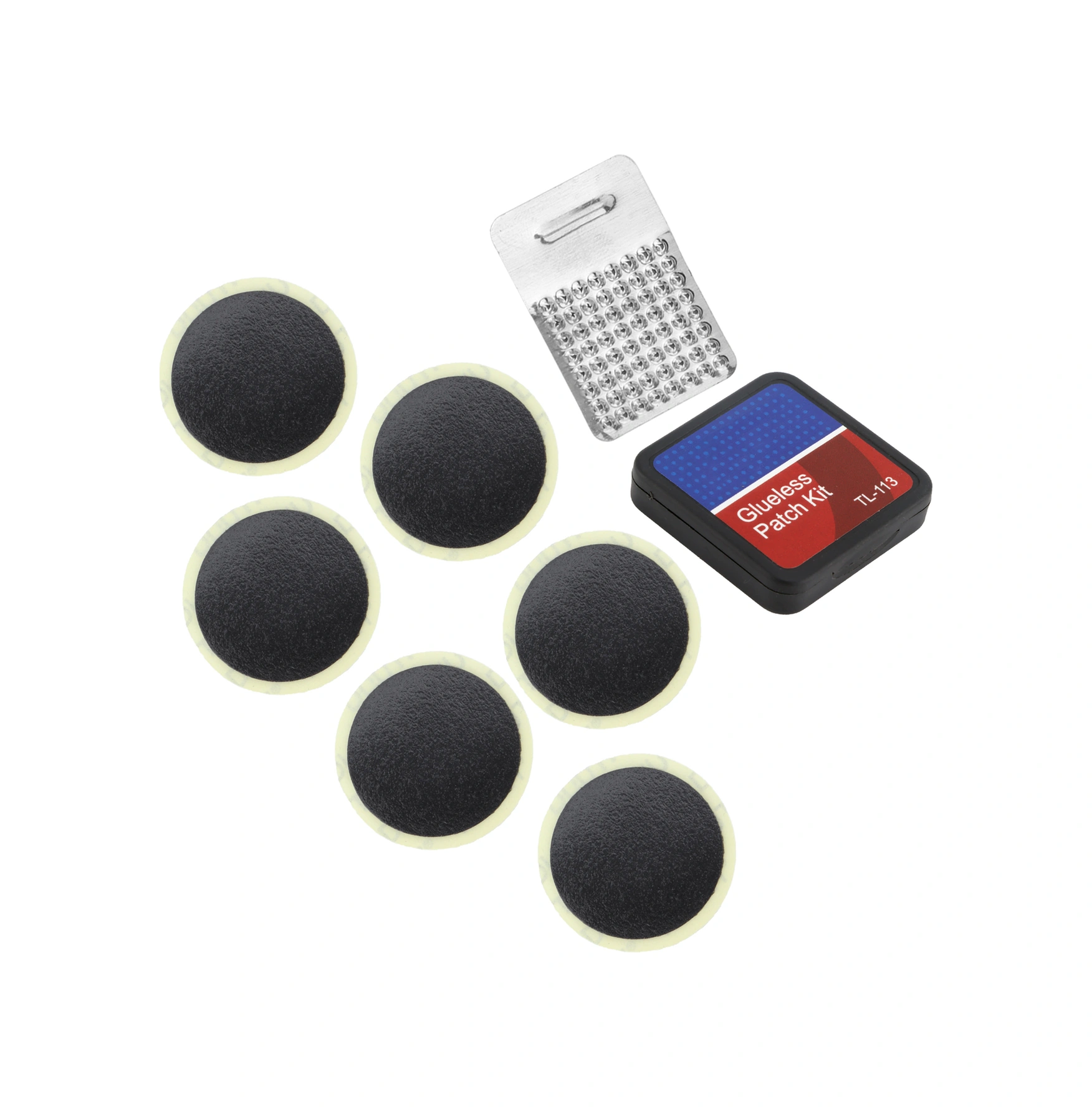 Shineyee Duutı Tl-113 Sıvımsız Lastik Tamir Seti, Dağ Bisikleti Yolları İçin, Siyah, 6 Adet Tamir Parçası + Zımpara + Kılavuz