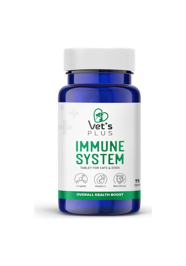 Vet's Plus Immune System Kedi ve Köpekler İçin Tablet 75'li