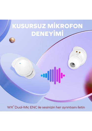 Woyax By Deji Dots Mini Bluetooth 5.3 Ultra Hafif HiFi Stereo Ses Kulak İçi Kulaklık