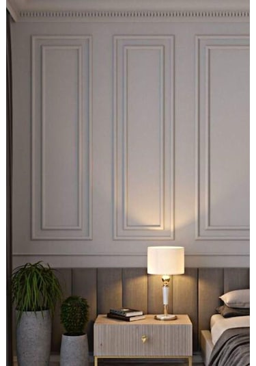 Diecor Dekoratif Boyanabilir 25 Adet 4 Cm Eğimli Polistren Duvar Çıtası Model:xa318