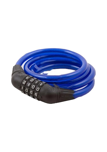 Zhongli Şifreli Çelik Kilit 10x1200mm Mavi Siyah