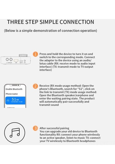 Fortunelane 5.1 Bluetooth Alıcı Verici - Aux/rca Çift Çıkışlı, Usb/tf Kart Oynatma, 8 Saat Pil Ömrü İle Kablosuz Ses Dönüştürücü,