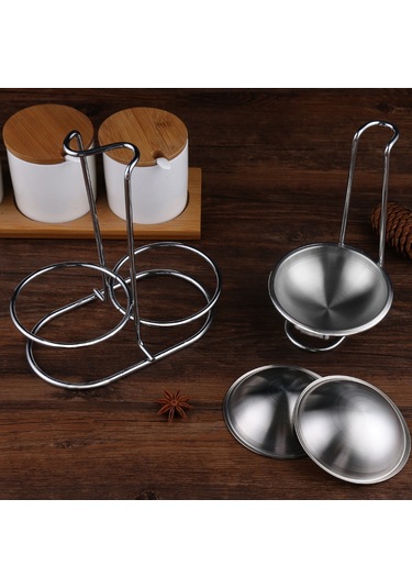 Mufunye Ev Ve Restoran Çelik Mutfak Rakımı - İki Yönlü Kaşık Tutucu - Akışkanlı Depolama Tası - Dayanıklı Malzeme İle Üretildi Diğer