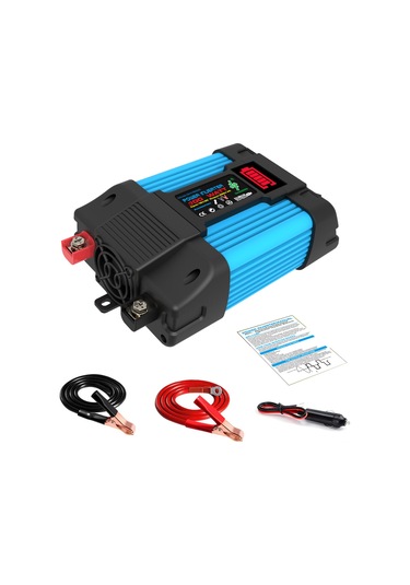 Dc12 V-ac220 V 300w Araç Dönüşüm İnvertörü Güç İnvertörü Led Akü Güç Göstergesi Çoklu Koruma İkili Şarj Usb Portları Kamp Seyahat İnvertörü