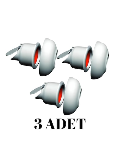 3 Adet Koku Yok Çekvalfli Adaptör Lavabo Gideri Koku Önleyici