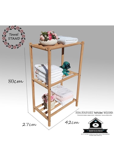 Havluluk - Doğal Ahşap Havlu Askılık - Askı - Kağıt Havluluk Bakır