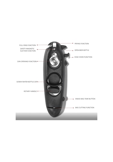 Manuel Konserve Kutusu Kapak Açacağı Aparat Siyah