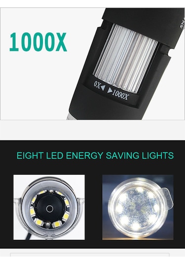 Brons 1000x Usb Hd Cmos 8 Led Dijital Mikroskop
