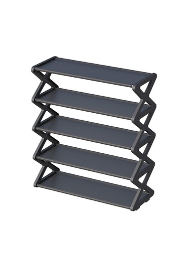 Jms 5 Katmanlı Ayakkabı Rafı X Şekli Ayakkabı Organizatörü Toz Geçirmez Depolama Rafı Galvanizli Çelik Kumaş Siyah Jms 5 Katmanlı Ayakkabı Rafı X Şekli Ayakkabı Organizatörü Toz Geçirmez Depolama Rafı Galvanizli Çelik Kumaş Siyah