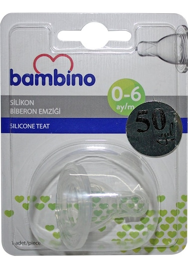 Bambino T150 Silikon Biberon Emziği No:1