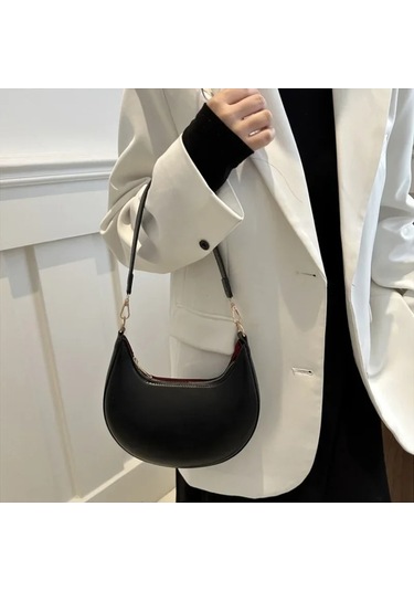 Yeni Moda High-end Ay Şeklinde Beyzbol Çantası Gösteren Lüks Kadın Tek Omuz Khaki 21x5x12.5cm Haki