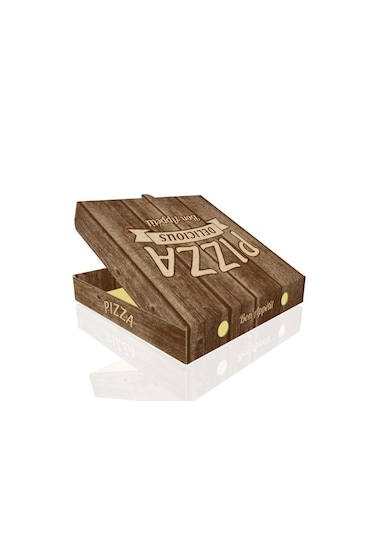Baskılı Pizza Kutusu 24x24x4 Cm 100 Adet