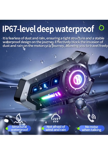 Blic X3 Bluetooth 5.3 Kask Kulaklığı Motosiklet İçin Kablosuz İletişim Ve Müzik Sistemi