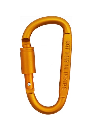 Vkemall Kırmızı 8cm Kaliteli Alüminyum D-halka Tırmanma Kilitli Kanca - Dayanıklı, Hızlı Takma, Güvenli Kilit Mekanizması Gümüş