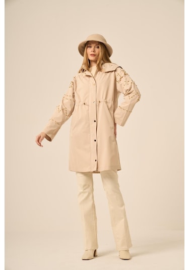 Ftz Women Kadın Trenç Kaban Beige 31217 Beige