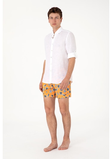 U.s. Polo Assn. Erkek Turuncu Deniz Şortu 50301284-vr051 Turuncu
