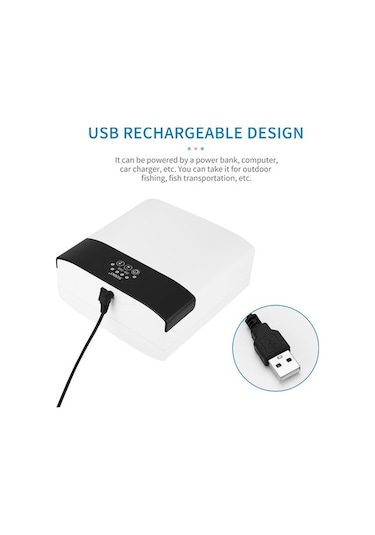 Pazly Oksijen Pompası - Akvaryum Balık Tankı Oksijenatörü, Hava Motoru