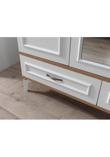 Modern Trend 3 Kapılı 2 Çekmeceli Gardırop Elbise Dolabı 130x55x212cm