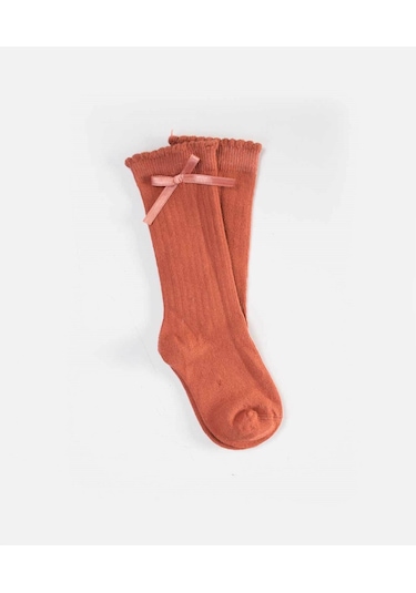 Cigit Çocuk Diz Altı Kız Çorap 2-9 Yaş Kremit Kiremit