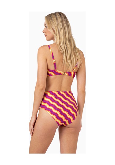 Nbb Kadın Renkli Straplez Yüksek Bel Bikini Takımı Çok Renkli