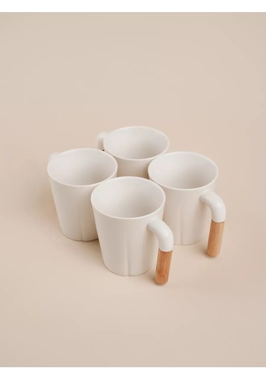 Sl Home Çay Ve Kahve Bardakları 4 Adet 250 Ml "trento" Hediye 221704759 Beyaz