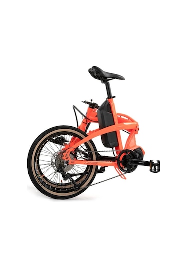 Bisan E-folding Strike 20" 9-vites Hd Katlanır Elektrikli Bisiklet Turuncu Turuncu