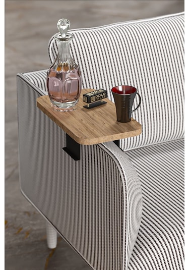 Zigon Sehpa Yan Sehpa Ayarlanabilir Tepsi Dikdörtgen Dekoratif Modern Yatay Dikey Koltuk Sehpası Ceviz Atlantik Çam