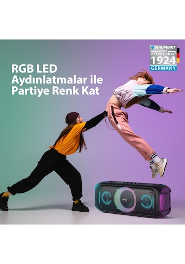 Blaupunkt Pl700 Mikrofonlu Uzaktan Kumandalı Kablosuz Bluetooth Speaker Hoparlör Siyah