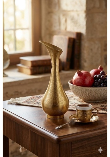 Pıtcher Gold Buyuk Vazo 17x17x46 Cm