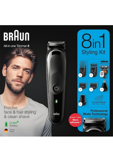 Braun MGK5260 Islak ve Kuru 8 in 1 Erkek Bakım Kiti