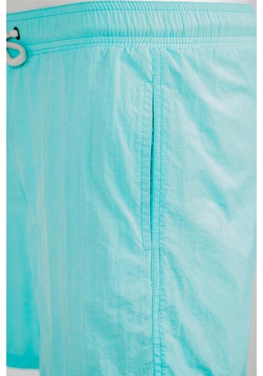 Mint Su İtici Özellikli Naylon Kumaş Düz Renk Basic Erkek Plaj Deniz Şort Mayo - 540-mint 001