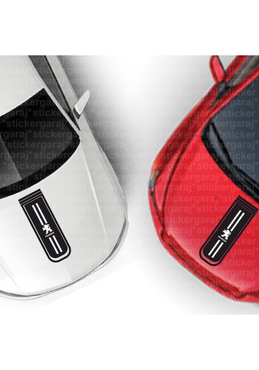 Peugeot 206 + Markalı Logolu Kaput Şerit Sticker Lüks Model