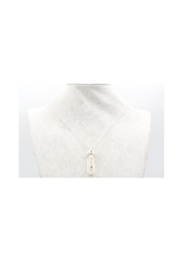 Murty99 Hakiki Doğal Çakra Taşlı Kristal Kuvars Kolye Ucu Şeffaf