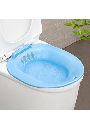 Pazly Suntek Klozet Lavabo Kadın Oturur Banyo Derin Kase Bide Kalça Duş Seti Mavi