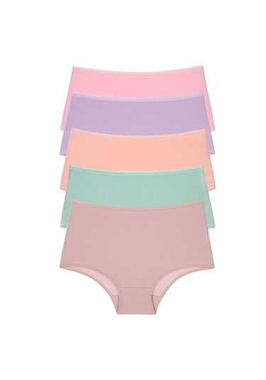 Nicoletta Yüksek Bel Kadın Külot 5'li - Çok Renkli