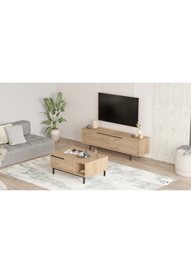 Robin Home Lidya Tv Ünitesi Orta Sehpa 2'li Set Sepet