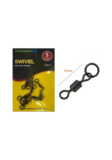 Powerex Rolling Swivel Halkalı Fırdöndü No:5 10 Adet