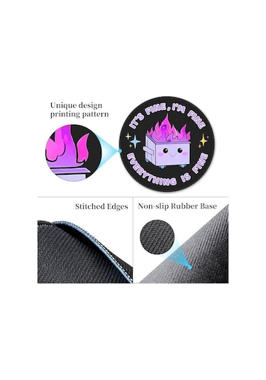 220x2mm Masa Üstü Komik Mouse Pad, Kadınlar İçin Sevimli Ofis Dekorasyonu, Kaymaz Kauçuk Tabanlı Küçük Mouse Pad, Bu İyi