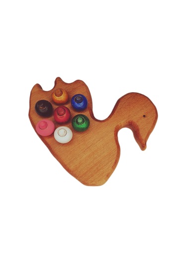 Boncuk Dizme Oyunu Ahşap Kuğu